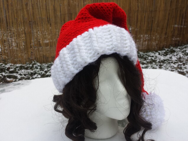 Detailed image 6 of Santa long pompom hat