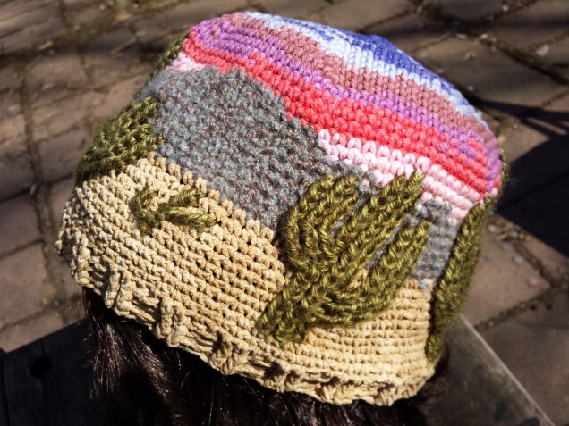 Detailed image 2 of Southwest desert sunset hat