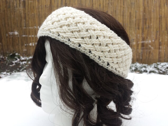 Detailed image 1 of braided woven cables earwarmer headband