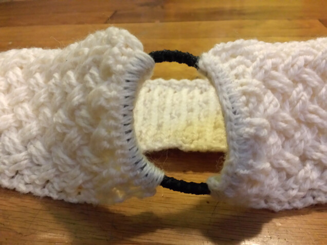Detailed image 5 of braided woven cables earwarmer headband