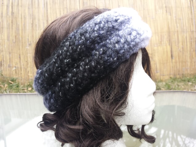 Detailed image 5 of thick cables earwarmer headband