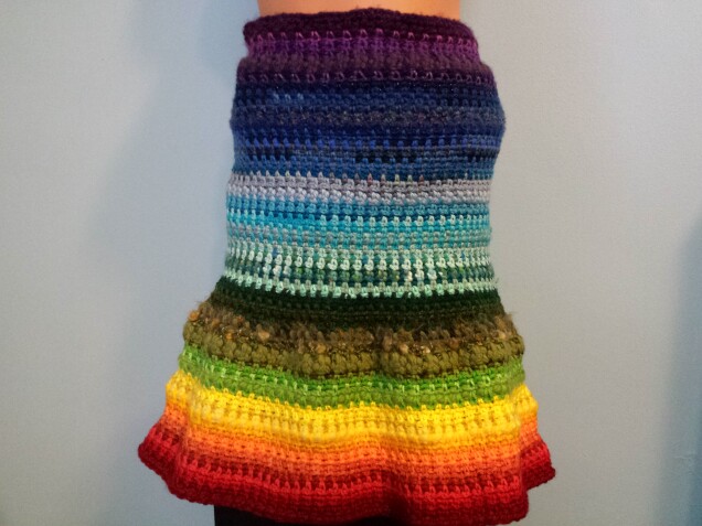 Detailed image 4 of rainbow stashbuster wrap skirt