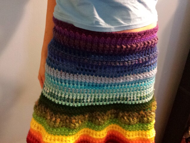 Detailed image 5 of rainbow stashbuster wrap skirt