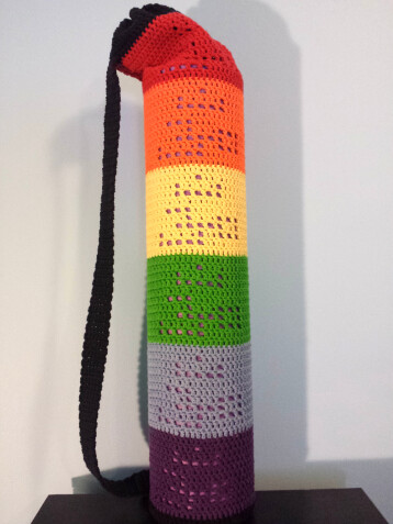 Detailed image 2 of om rainbow yoga mat bag