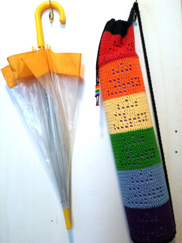 Detailed image 6 of om rainbow yoga mat bag