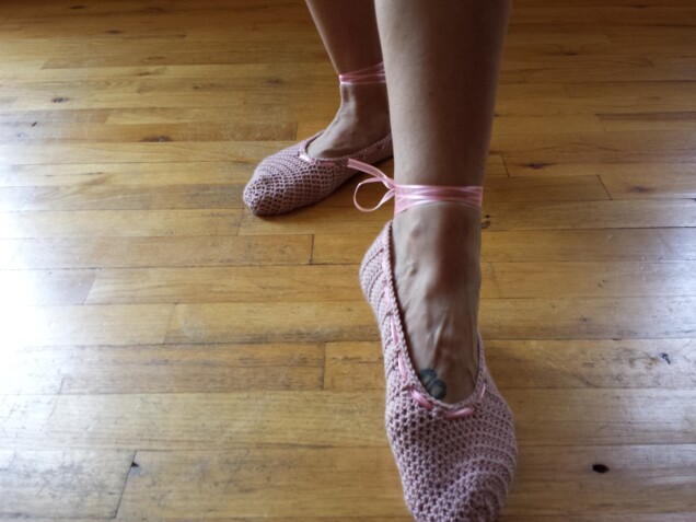 Detailed image 5 of ballet slippers for Jess