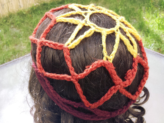 Detailed image 5 of openwork gypsy net cap