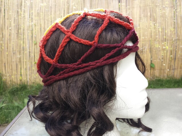 Detailed image 2 of openwork gypsy net cap