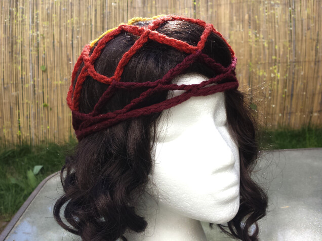 Detailed image 3 of openwork gypsy net cap