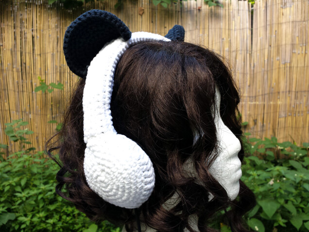 Detailed image 3 of panda bear ears headphones cover