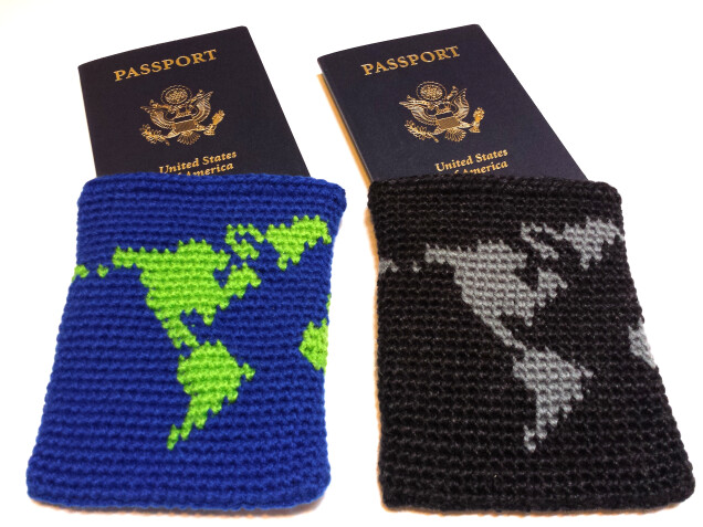 Detailed image 1 of world map passport cover
