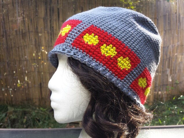 Detailed image 1 of freetown Christiania flag hat