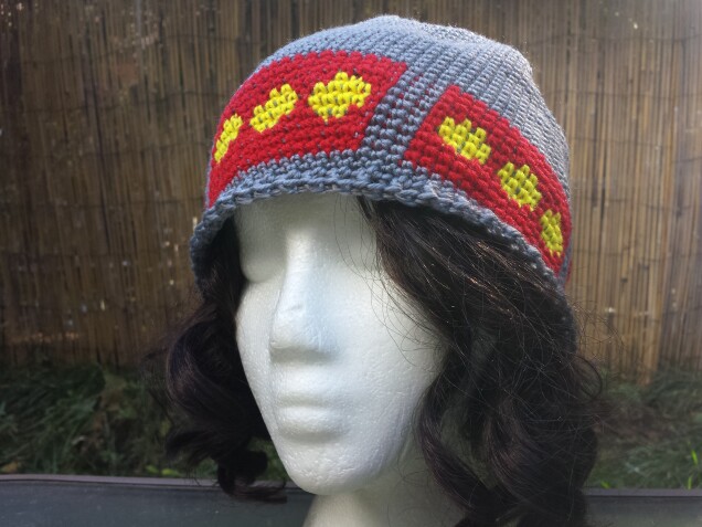 Detailed image 7 of freetown Christiania flag hat