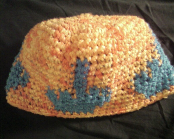 Detailed image 2 of custom middle finger beanie hat