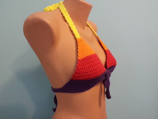 Detailed image 4 of sunset festival bikini top